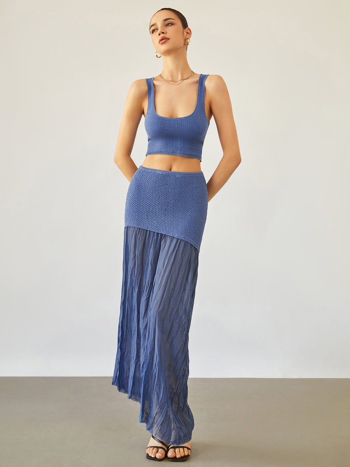 Top dzianinowy Sea Breeze Crop