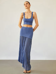 Top dzianinowy Sea Breeze Crop