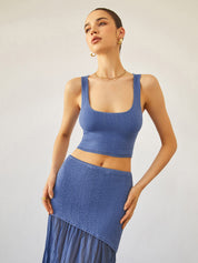 Top dzianinowy Sea Breeze Crop