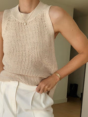 Top bez rękawów Knit Hollow