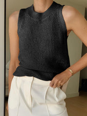 Top bez rękawów Knit Hollow