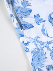 Zestaw spódnicy z detalem w formie skrętu Seaside Joy Print