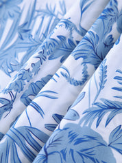 Zestaw spódnicy z detalem w formie skrętu Seaside Joy Print
