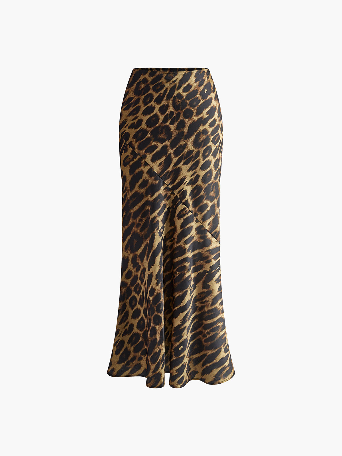 Slim Leopard Print Maxi Spódnica
