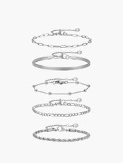 5 sztuk Geometric Golden Chain Bracelet