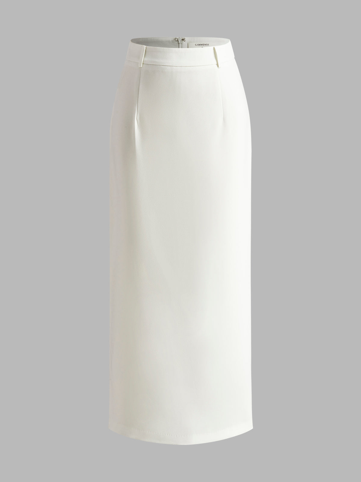 Elegancka Maxi Spódnica z Rozcięciem z Tyłu Bez Pasa