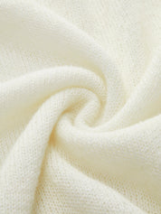 Hollow Draped Snug Knit Top