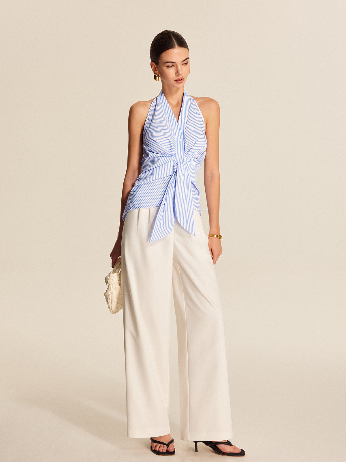 Paski Halter Tie Top