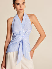 Paski Halter Tie Top
