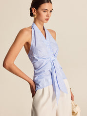 Paski Halter Tie Top