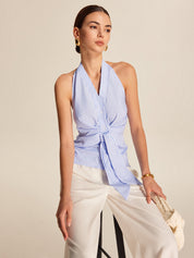Paski Halter Tie Top