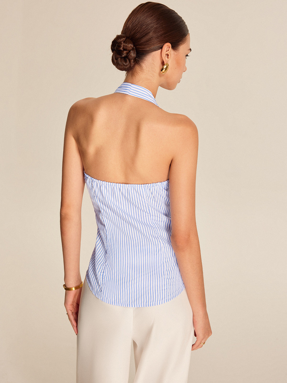 Paski Halter Tie Top