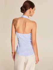 Paski Halter Tie Top