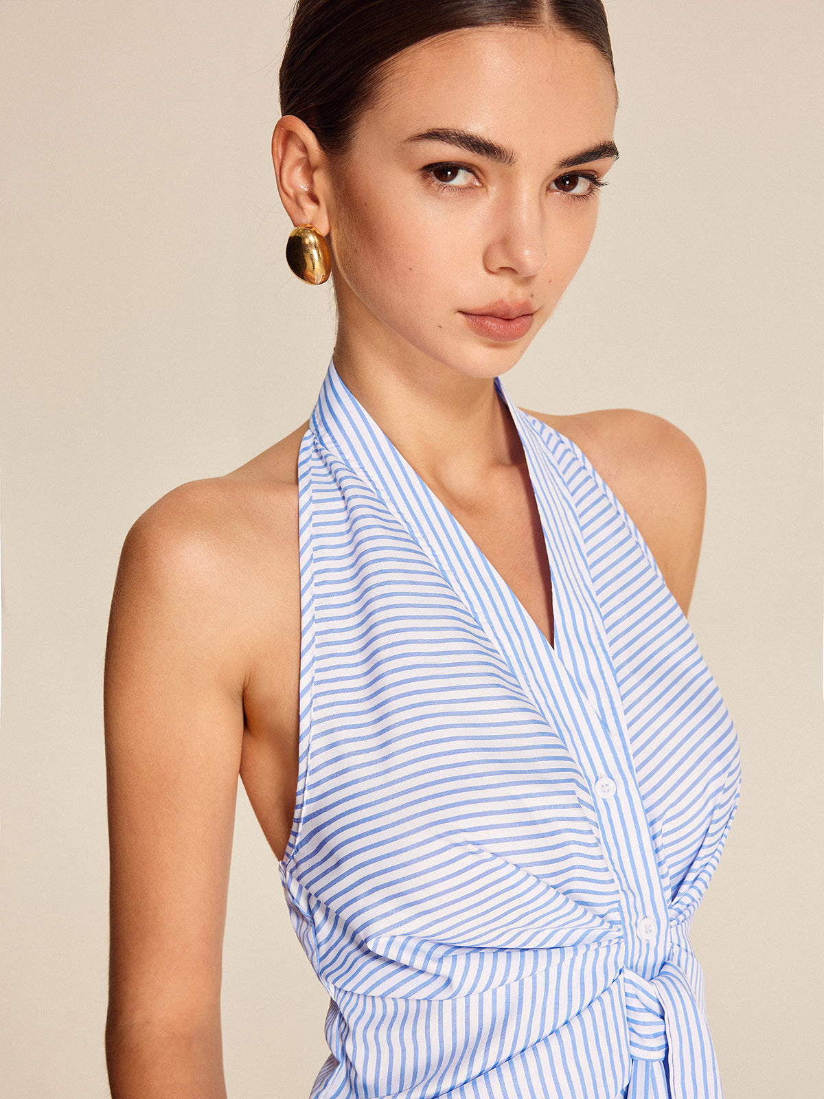 Paski Halter Tie Top