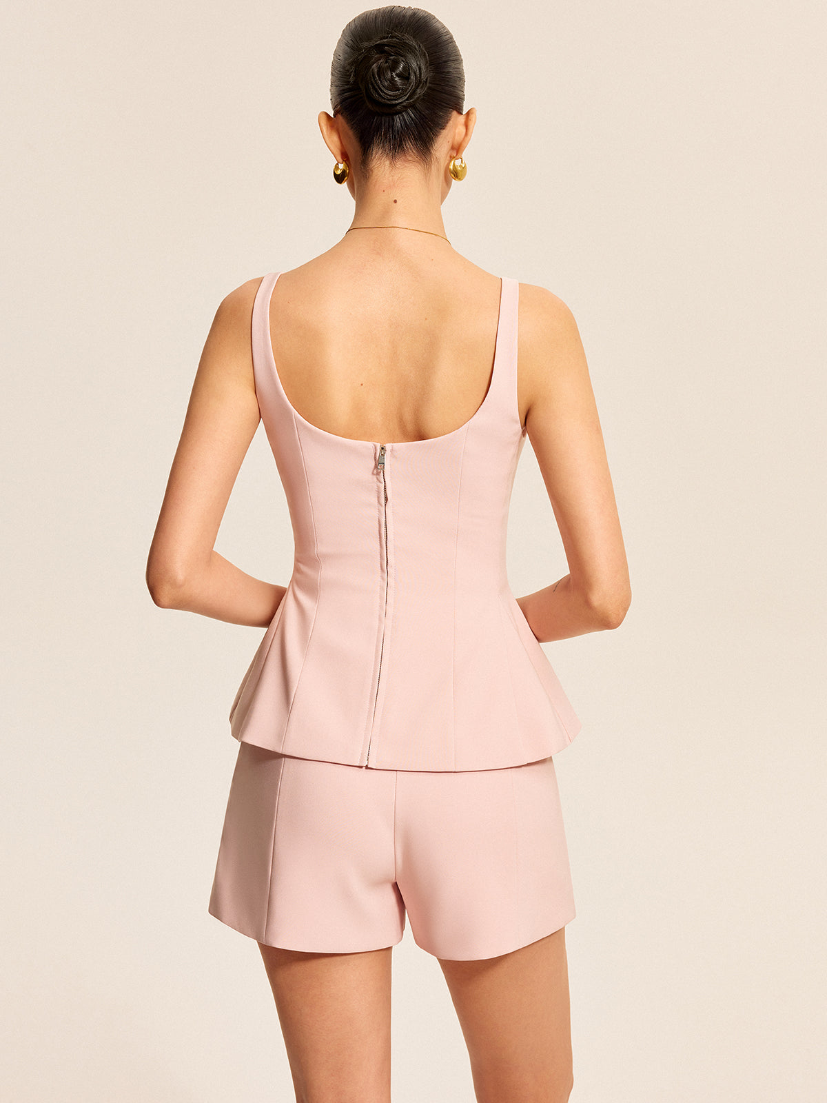 Zestaw Top Peplum z Szortami