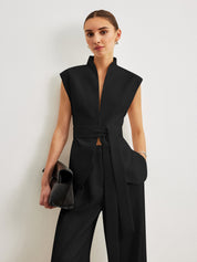 Top z peplum z paskiem