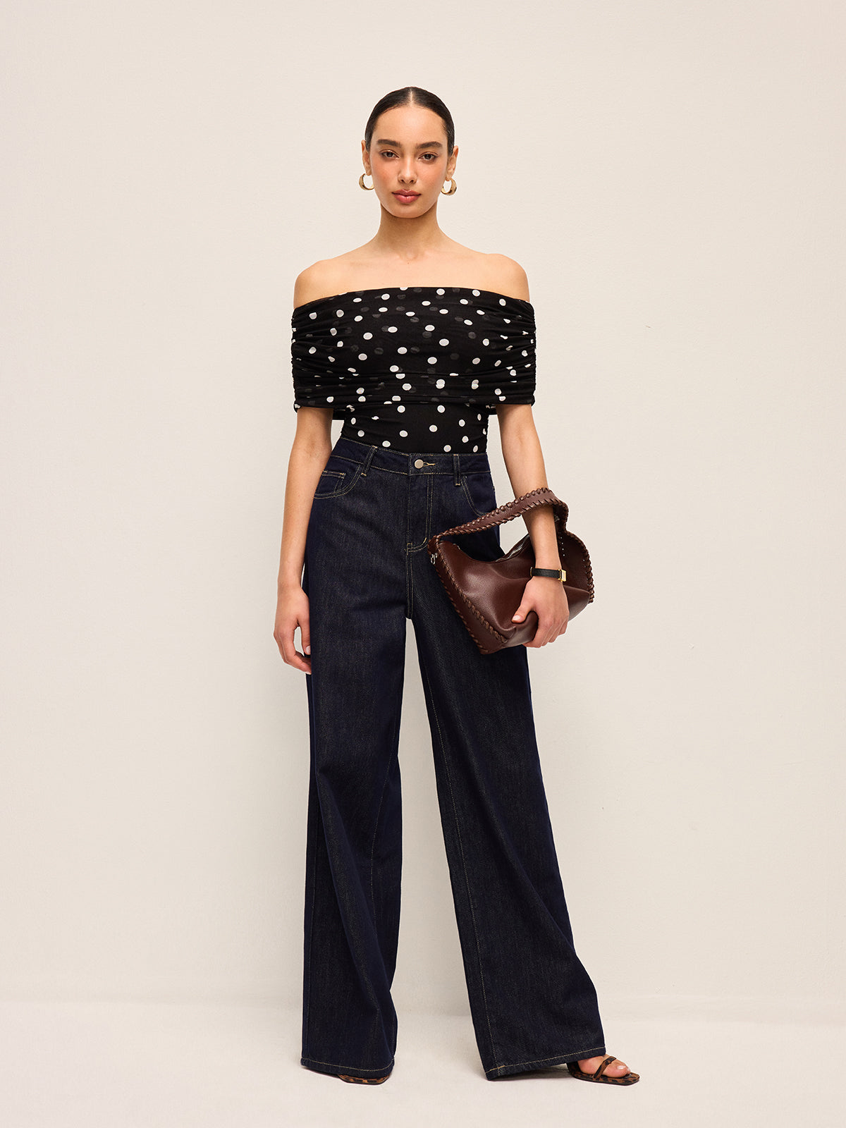 Body Off-Shoulder w Kropki
