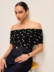 Body Off-Shoulder w Kropki