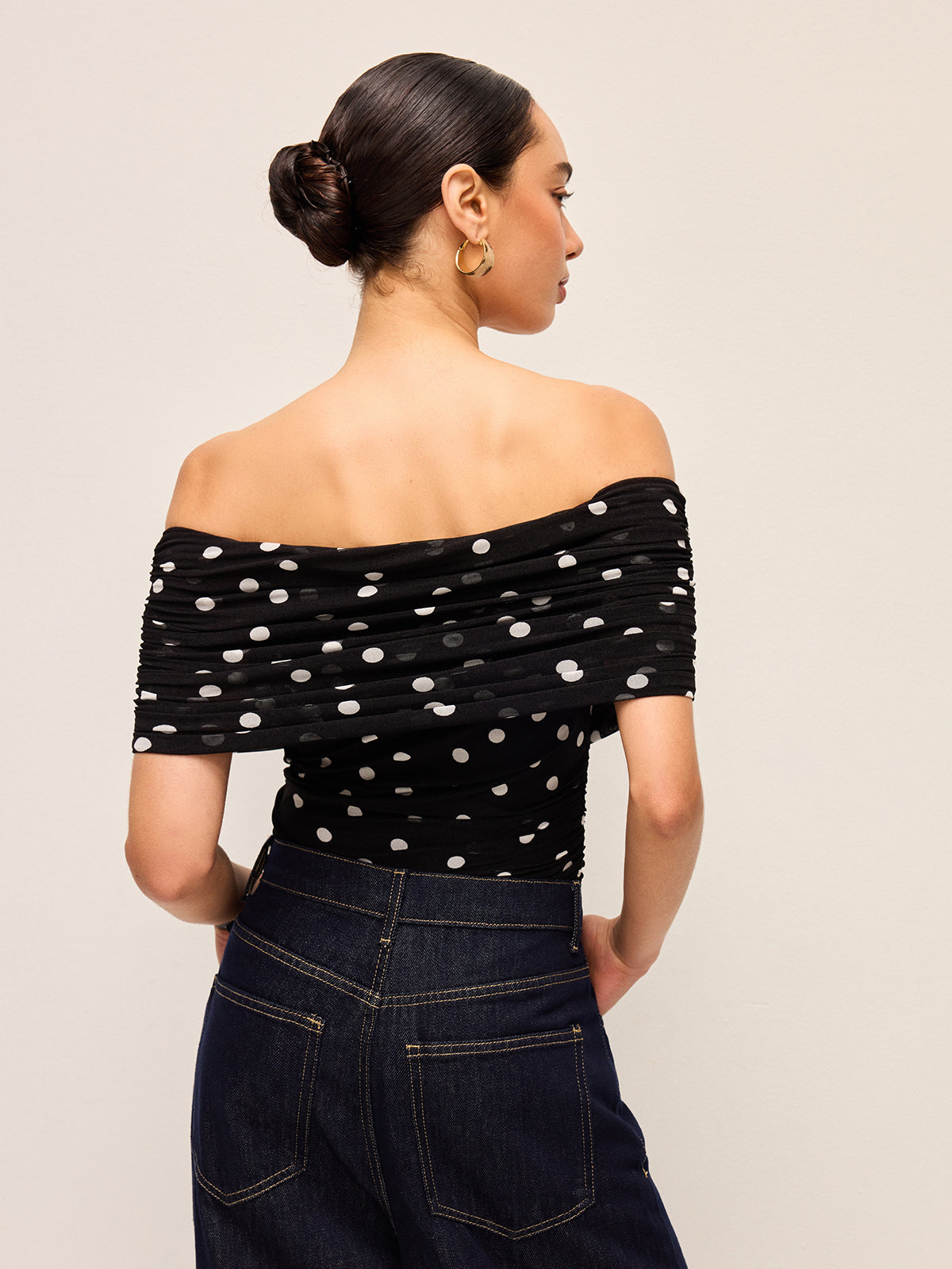 Body Off-Shoulder w Kropki