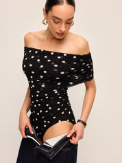 Body Off-Shoulder w Kropki