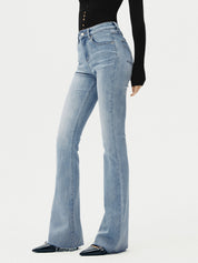 Jeansy Bootcut z Wysokim Stanem