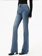 Jeansy Bootcut z Wysokim Stanem