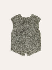 Sweter bez rękawów z guzikami