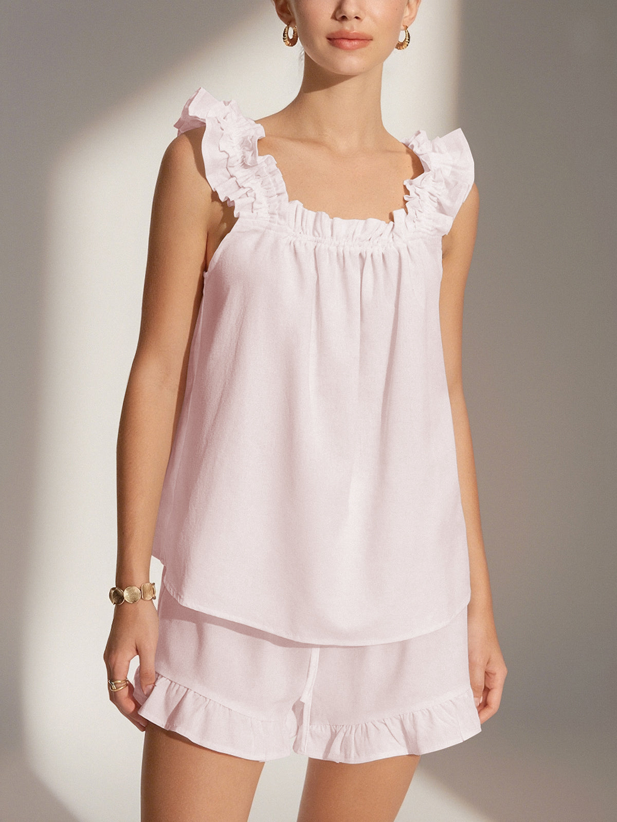 Zestaw Szortów z Faltami z Czystej Bawełny