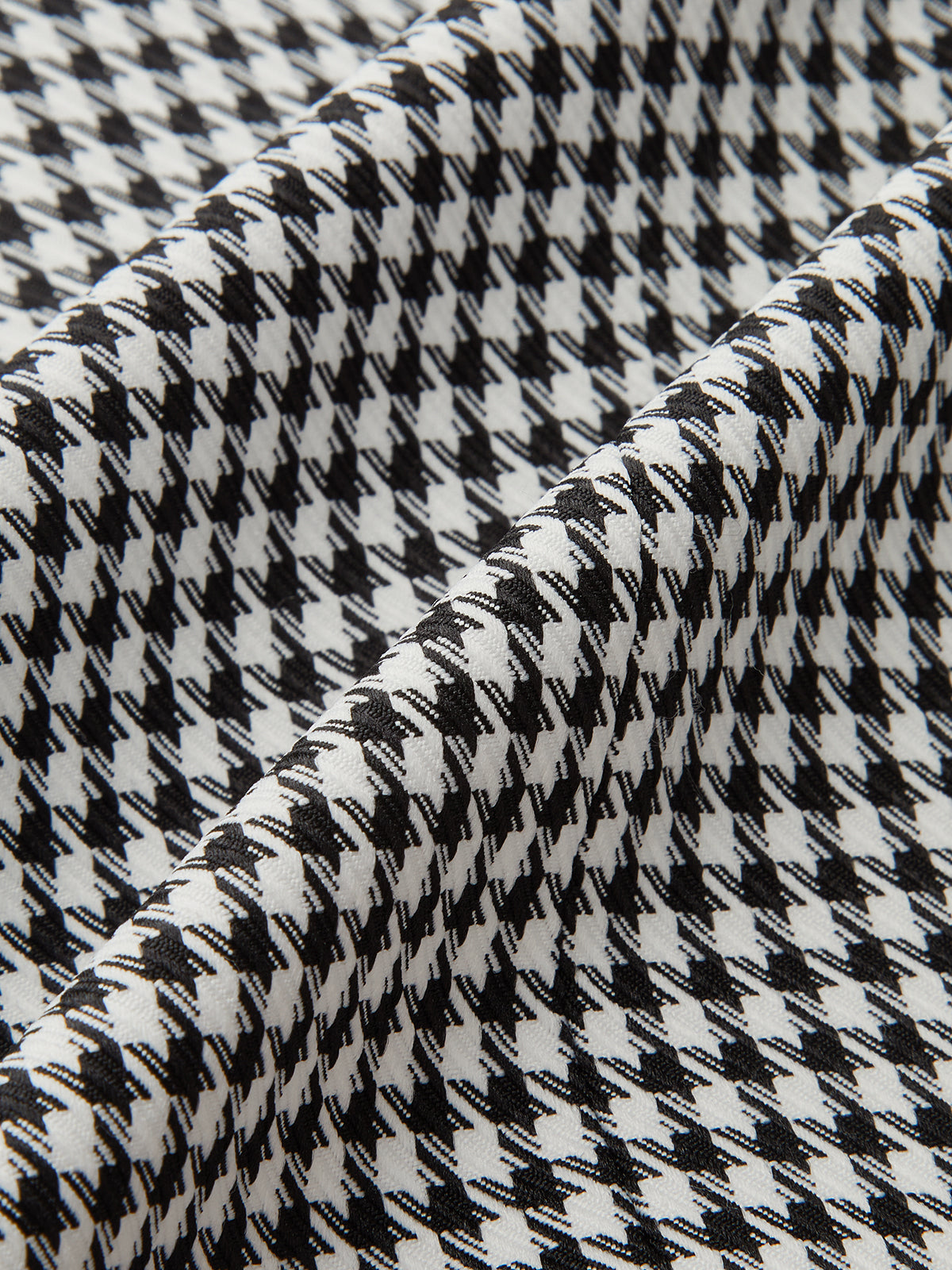 Kamizelka z kołnierzem w wzór houndstooth z paskiem