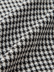 Kamizelka z kołnierzem w wzór houndstooth z paskiem