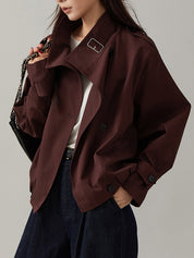Vintage Luźny Trench Coat