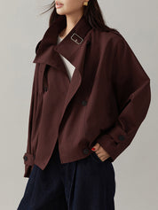 Vintage Luźny Trench Coat