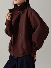 Vintage Luźny Trench Coat