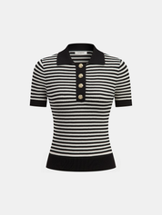 Metalowy Przycisk Wzorzysty Sweter Polo