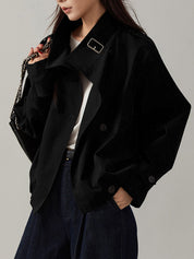 Vintage Luźny Trench Coat