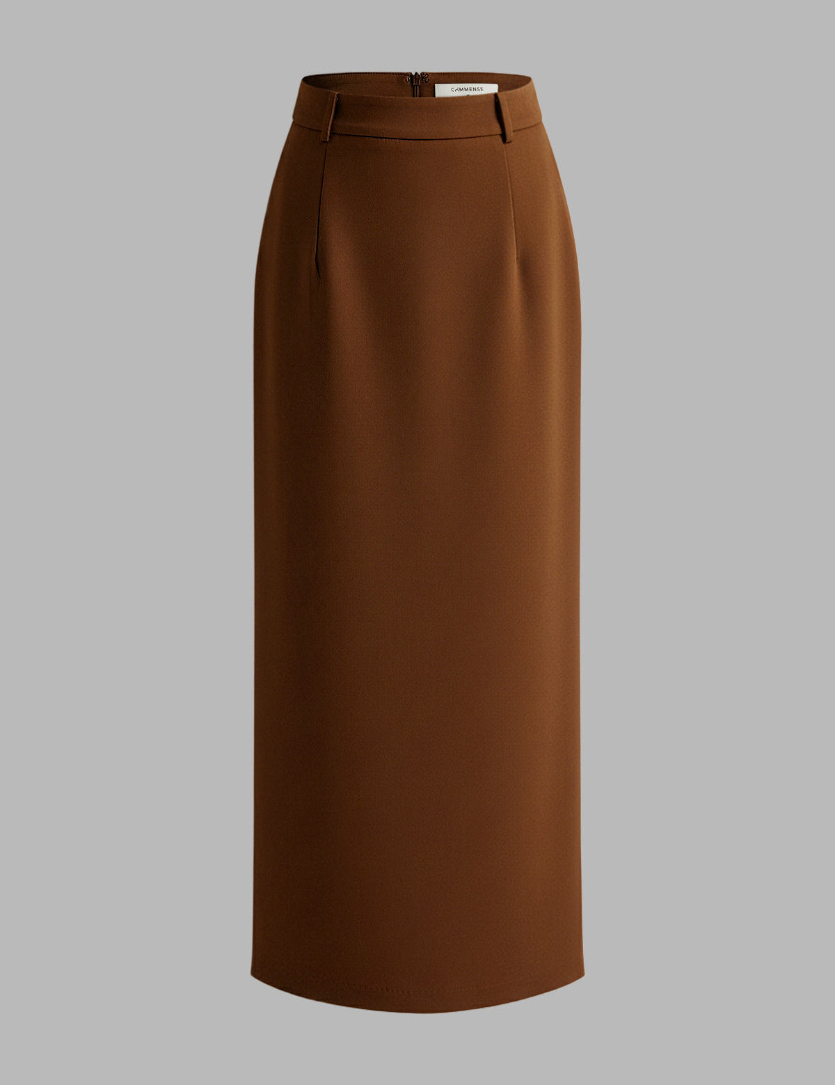 Elegancka Maxi Spódnica z Rozcięciem z Tyłu Bez Pasa