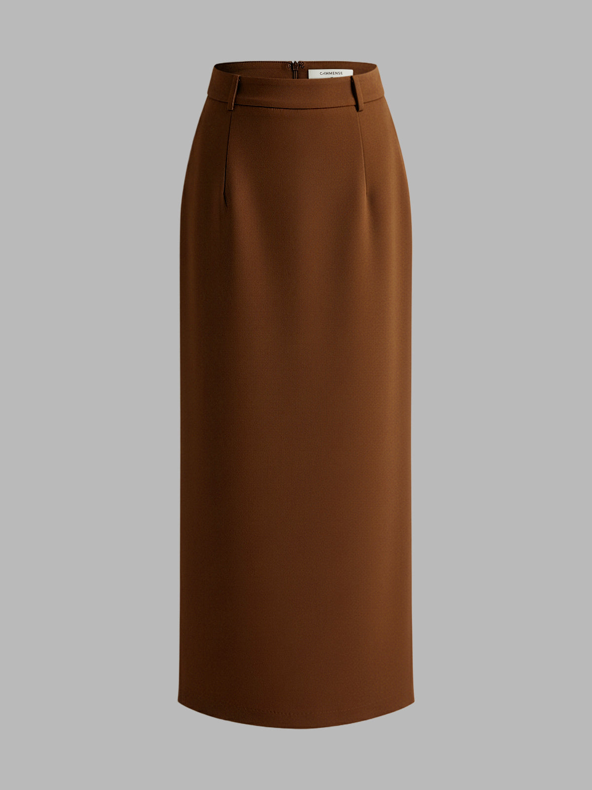 Elegancka Maxi Spódnica z Rozcięciem z Tyłu Bez Pasa