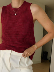 Top bez rękawów Knit Hollow
