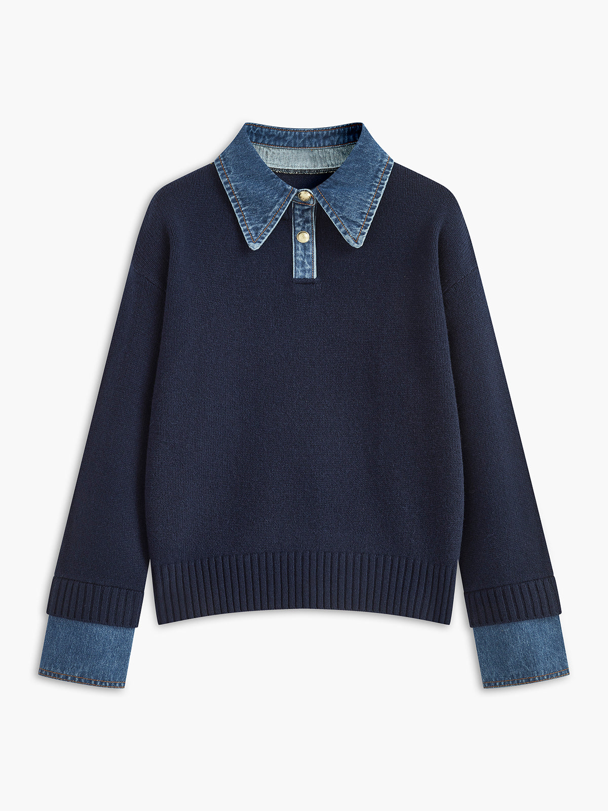 Sweter z kołnierzem 2 w 1