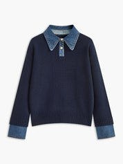 Sweter z kołnierzem 2 w 1