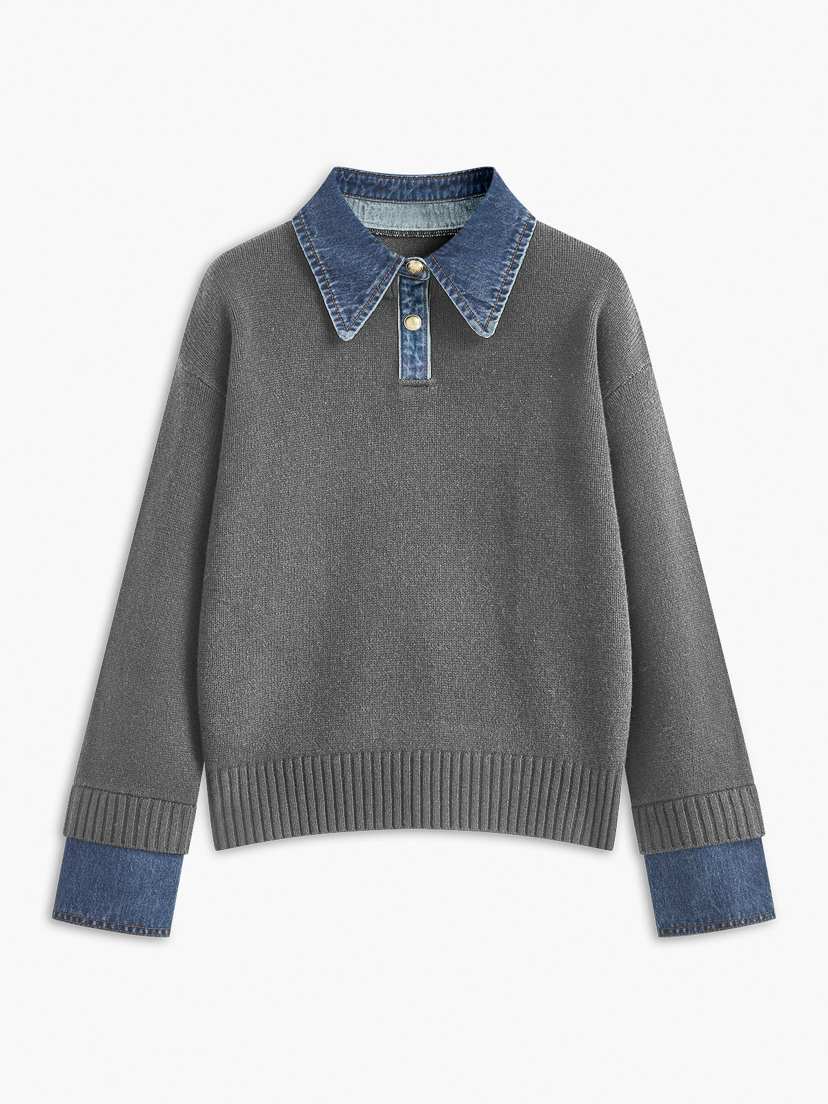Sweter z kołnierzem 2 w 1