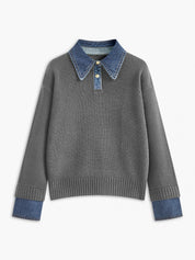 Sweter z kołnierzem 2 w 1