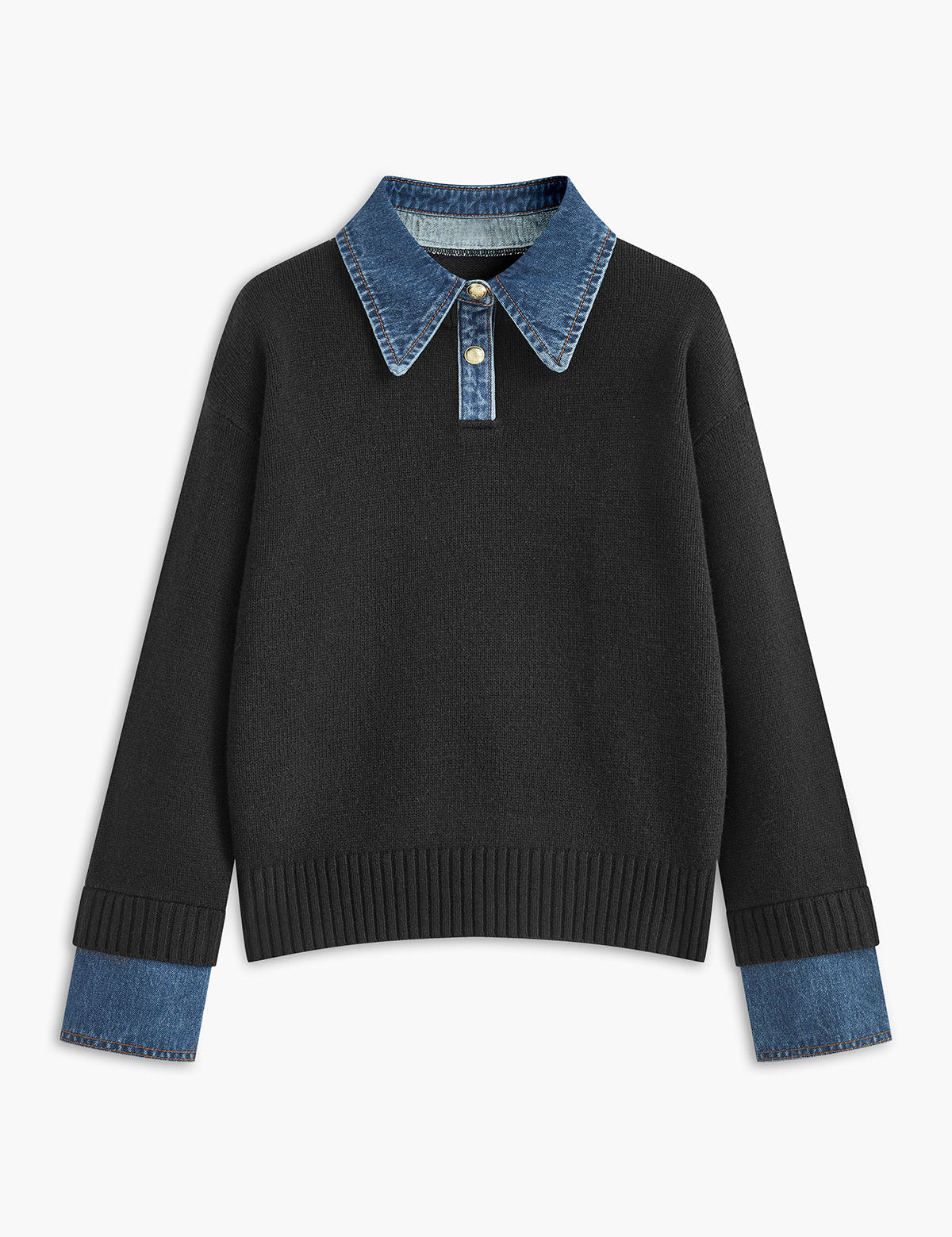 Sweter z kołnierzem 2 w 1