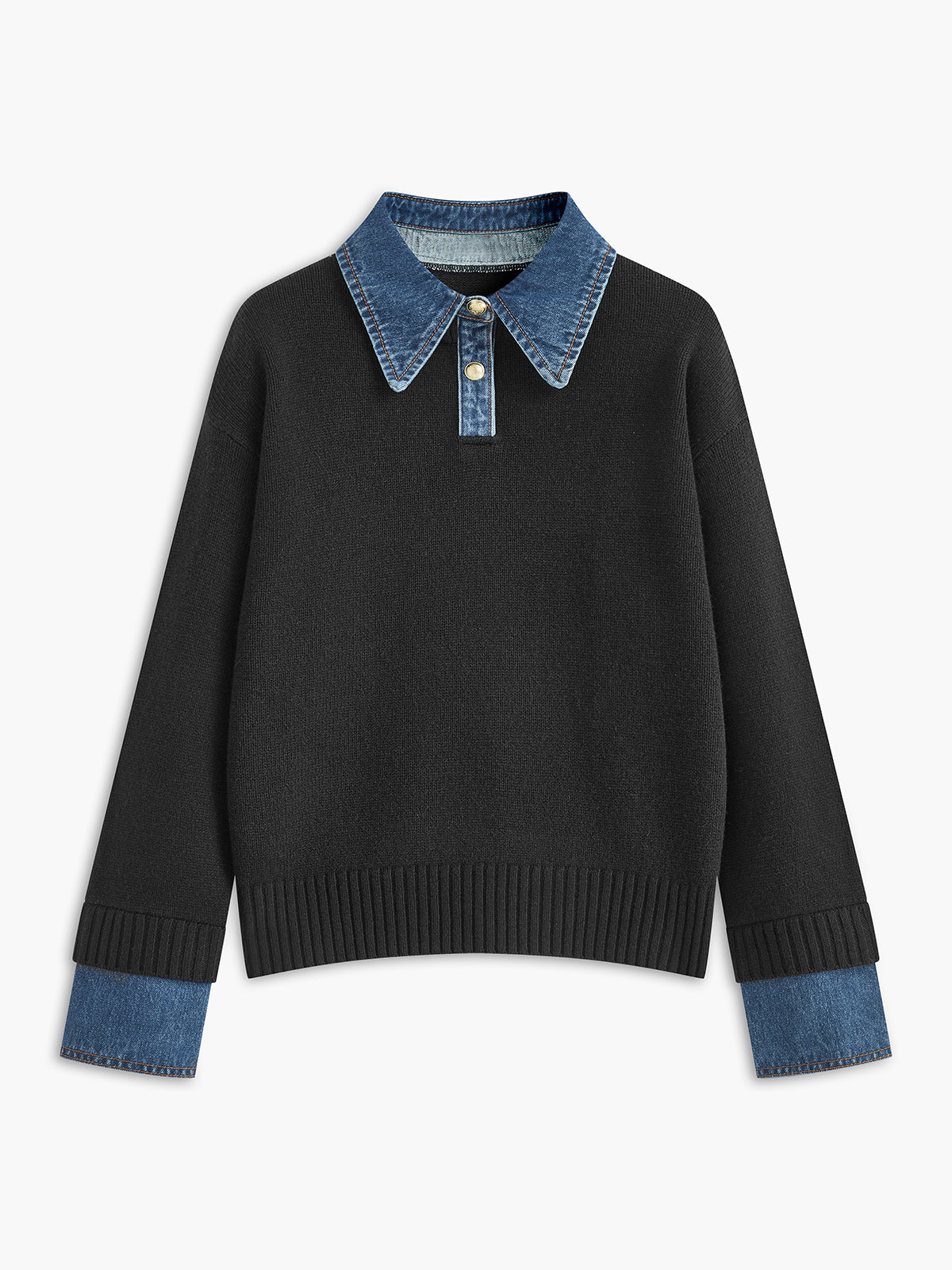 Sweter z kołnierzem 2 w 1