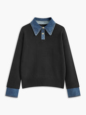 Sweter z kołnierzem 2 w 1