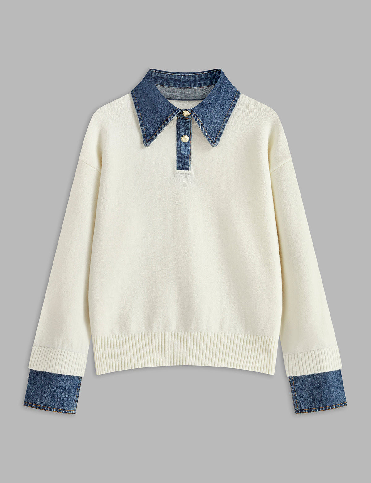 Sweter z kołnierzem 2 w 1