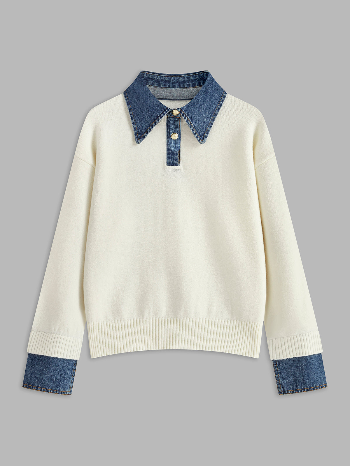 Sweter z kołnierzem 2 w 1
