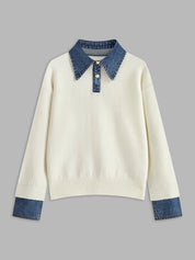 Sweter z kołnierzem 2 w 1