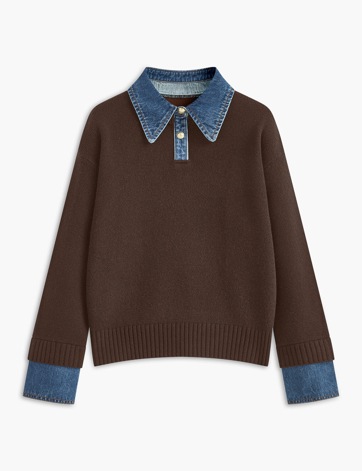 Sweter z kołnierzem 2 w 1