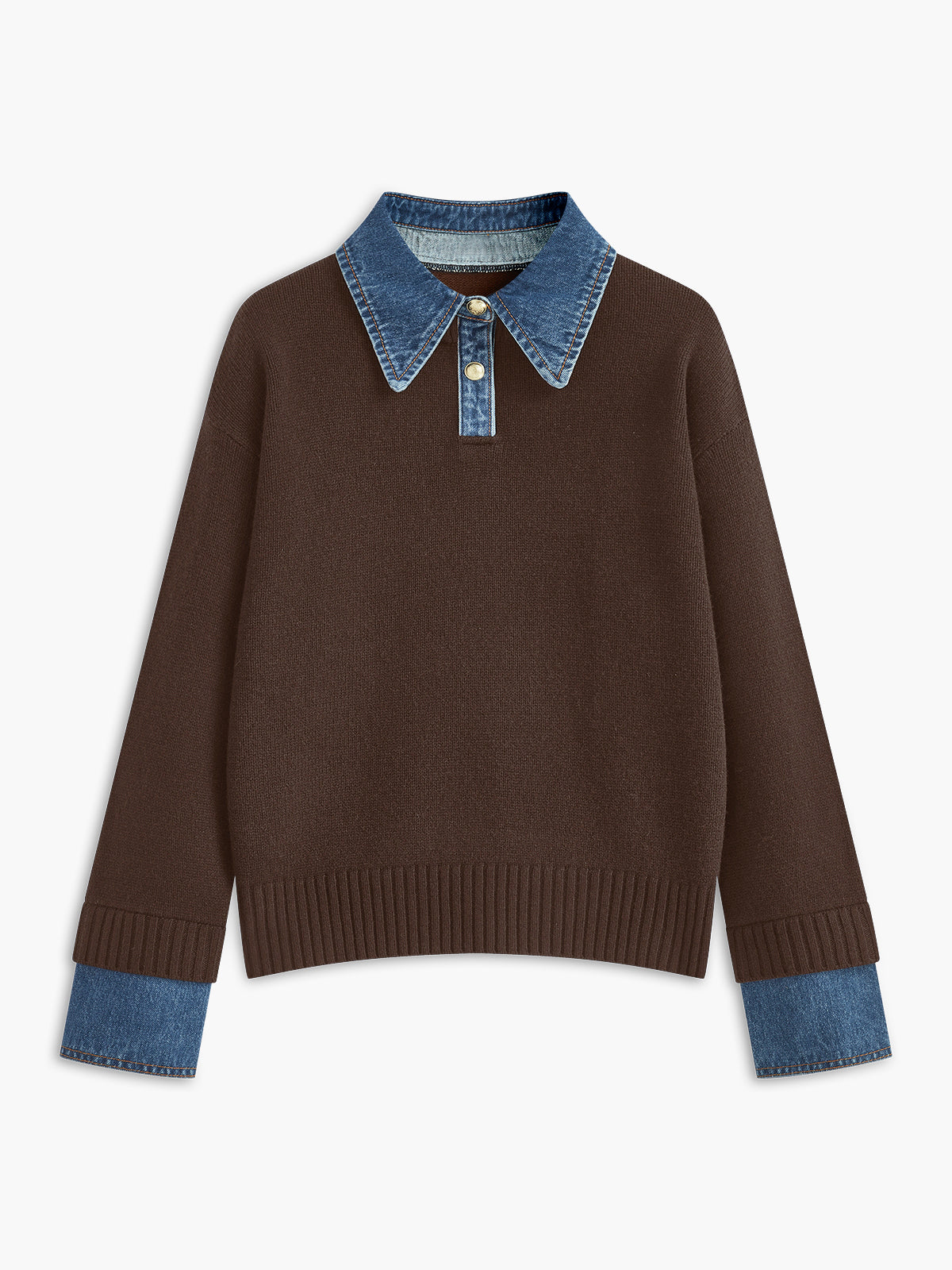 Sweter z kołnierzem 2 w 1